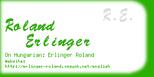 roland erlinger business card